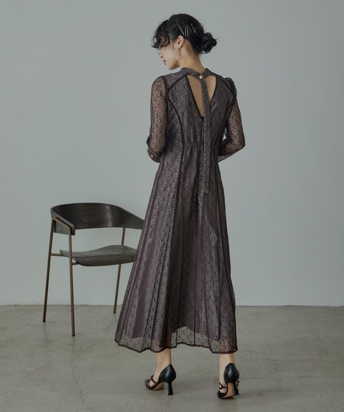 「niana」 長袖ワンピース M ブラック レディース_画像8