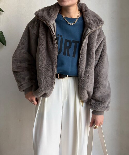 DouDou（ドゥドゥ） コート アウター 「WEB限定」フェイクミンク