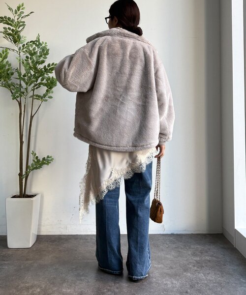 DouDou（ドゥドゥ） コート アウター 「WEB限定」フェイクミンク