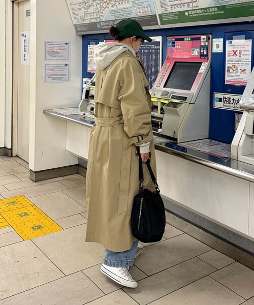 「fredy emue」 トレンチコート 36 チャコールグレー レディース_画像5