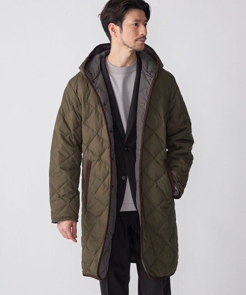 TAION（タイオン） ダウンコート MEDIUM オリーブ メンズ : ZOZOTOWN