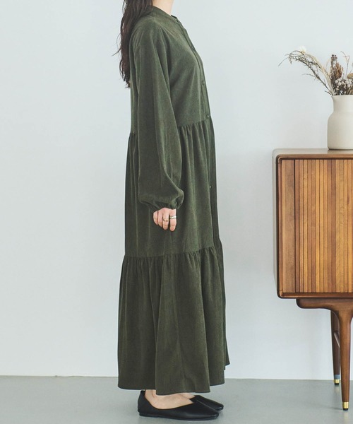 「mil」 長袖ワンピース S チャコールグレー レディース_画像3