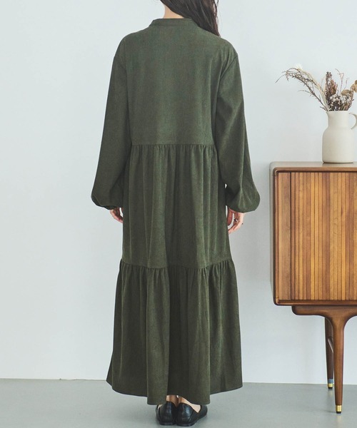 「mil」 長袖ワンピース S チャコールグレー レディース_画像4