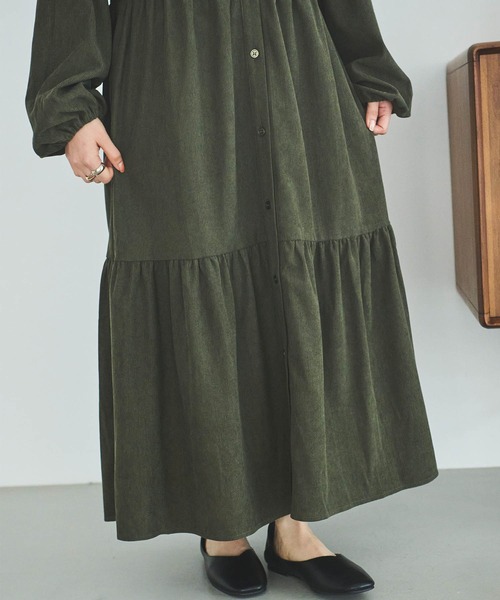 「mil」 長袖ワンピース S チャコールグレー レディース_画像5