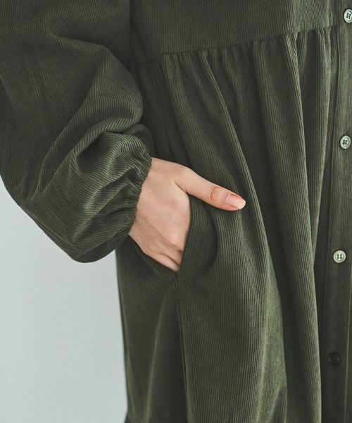 「mil」 長袖ワンピース S チャコールグレー レディース_画像6