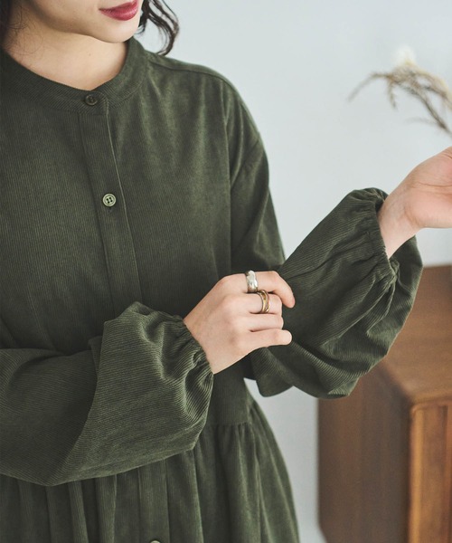 「mil」 長袖ワンピース S チャコールグレー レディース_画像7