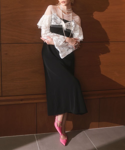 DONOBAN（ドノバン） ドレス 「ANDRESD」lace raffle dress 結婚式
