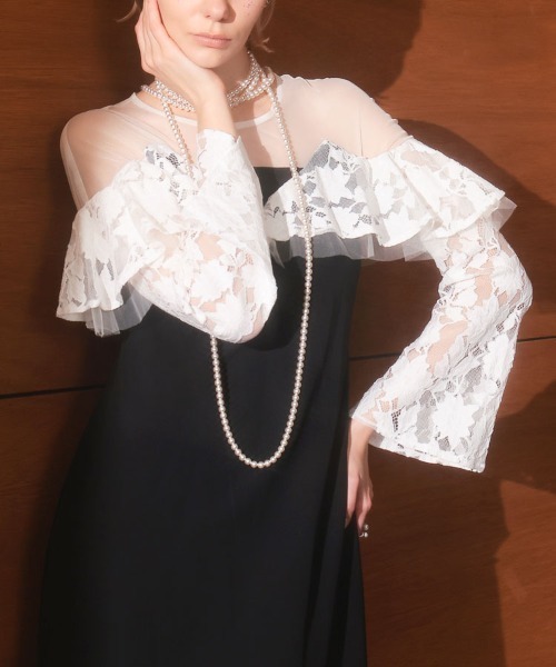 DONOBAN（ドノバン） ドレス 「ANDRESD」lace raffle dress 結婚式