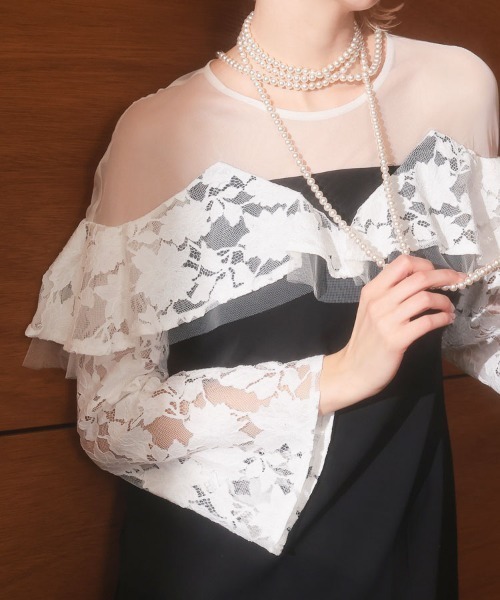 DONOBAN（ドノバン） ドレス 「ANDRESD」lace raffle dress 結婚式