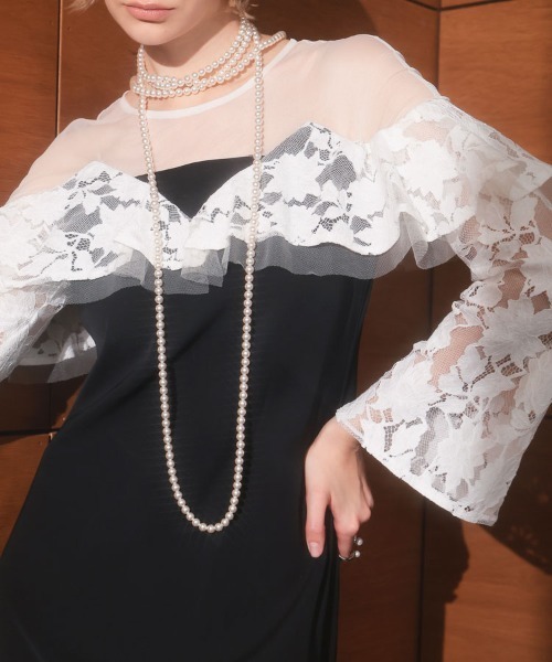 DONOBAN（ドノバン） ドレス 「ANDRESD」lace raffle dress 結婚式