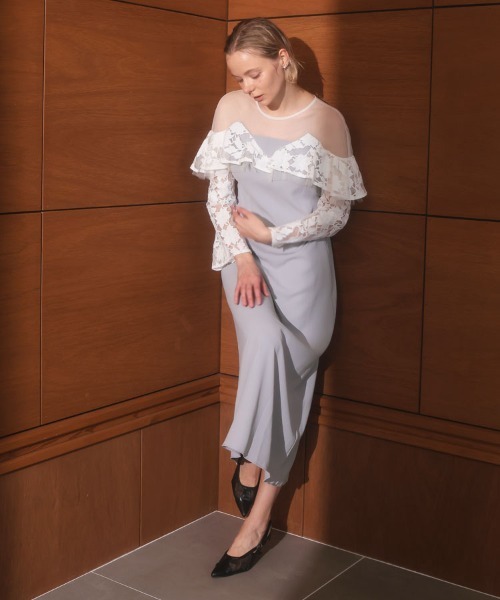 【れおん】 ANDRESD アンドレスド パーティードレス　Мサイズ DONOBAN（ドノバン） ドレス 「ANDRESD」lace raffle dress 結婚式