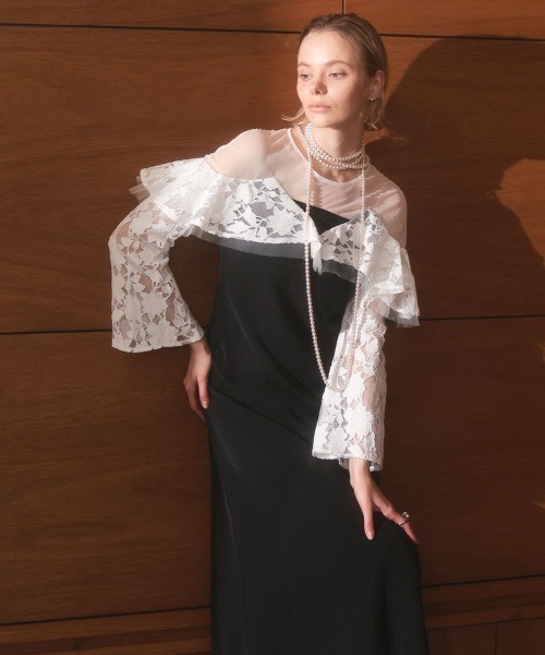 DONOBAN（ドノバン） ドレス 「ANDRESD」lace raffle dress 結婚式