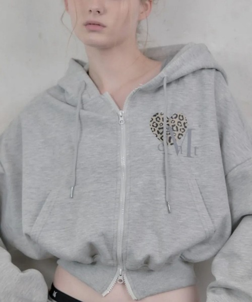 MUCENT（ムセント） パーカー 「UNISEX」MUCENT／レオパード フードZIP
