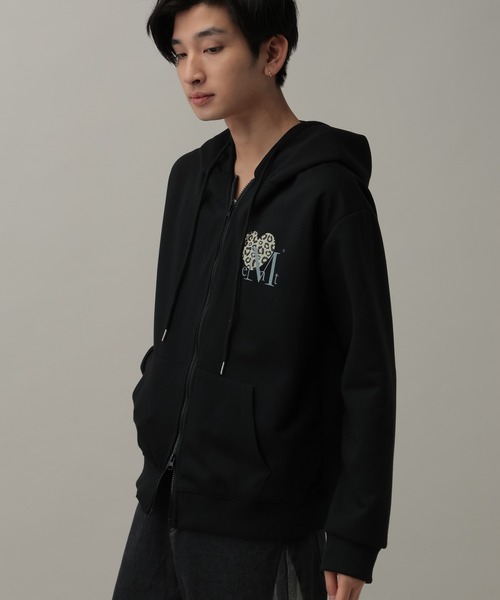 MUCENT（ムセント） パーカー 「UNISEX」MUCENT／レオパード フードZIP