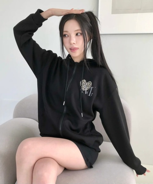 MUCENT（ムセント） パーカー 「UNISEX」MUCENT／レオパード フードZIP