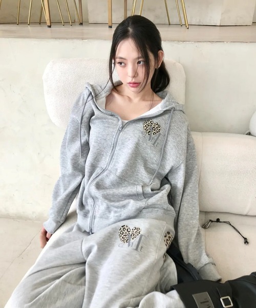 MUCENT（ムセント） パーカー 「UNISEX」MUCENT／レオパード フードZIP