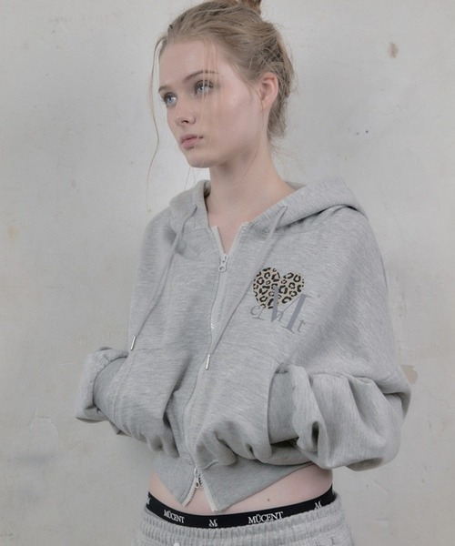 MUCENT（ムセント） パーカー 「UNISEX」MUCENT／レオパード フードZIP