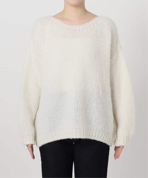 SLOBE IENA トリコットジーンマルク ニット セーター ホワイト 追加2》TRICOTS JEAN MARC/トリコットジーンマルク SLOBE別注 PO KNIT