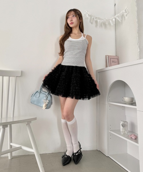picaco 様microwave マイクロウェーブ 未使用 チュールスカート Tulle Collection】チュールロングスカート | one after another NICE