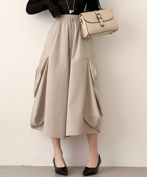 ABITOKYO（アビトーキョー） パンツ サイドタックデザイン九分丈ワイド