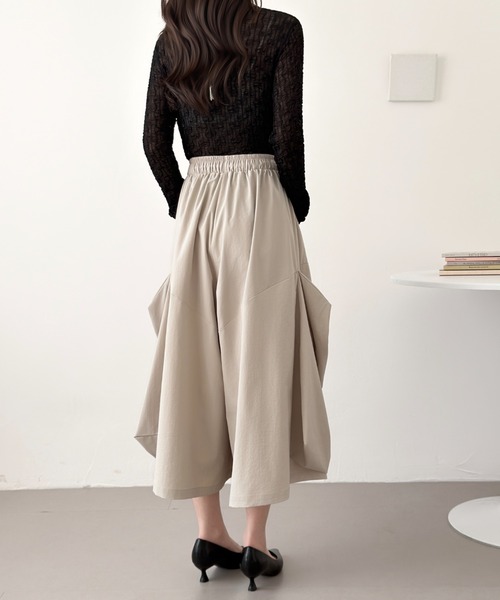 ABITOKYO（アビトーキョー） パンツ サイドタックデザイン九分丈ワイド