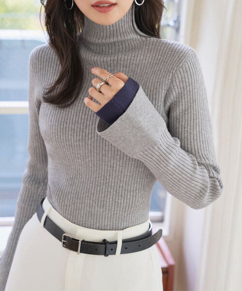 KOBE LETTUCE（神戸レタス） ニット セーター 袖先取り外しOKフレア