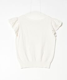 「LAISSE PASSE」 半袖ニット 38 ベージュ レディースの画像2