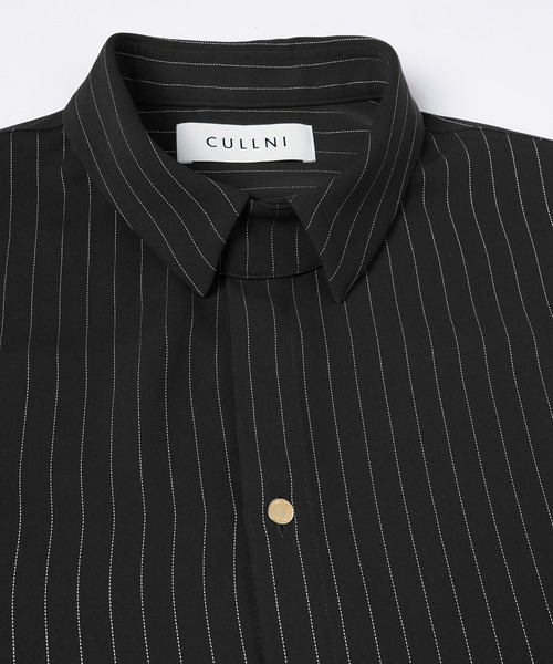 CULLNI（クルニ） シャツ Stripe Double Cloth Chin Tab Long Sleeve