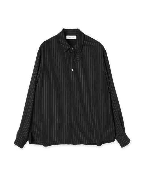 CULLNI（クルニ） シャツ Stripe Double Cloth Chin Tab Long Sleeve