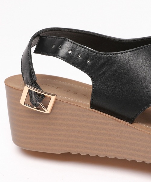 「LEPSIM」 フラットサンダル LARGE シルバー レディース_画像7