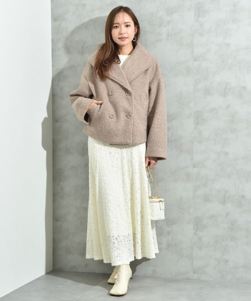 「INTERPLANET」 ピーコート FREE ブラック レディース_画像5