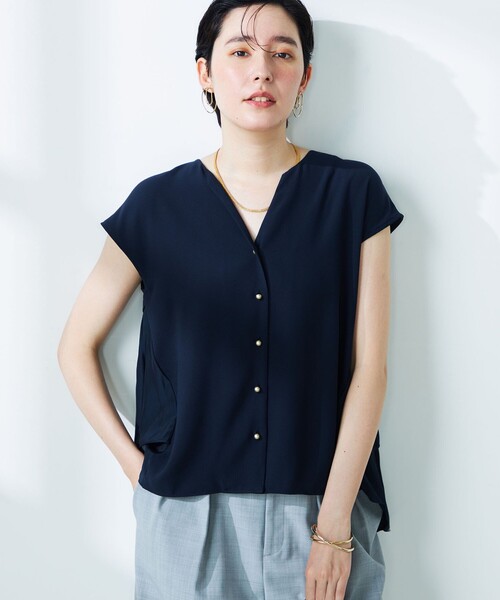 「NOLLEY'S」 半袖ブラウス 38 ベージュ レディース_画像8