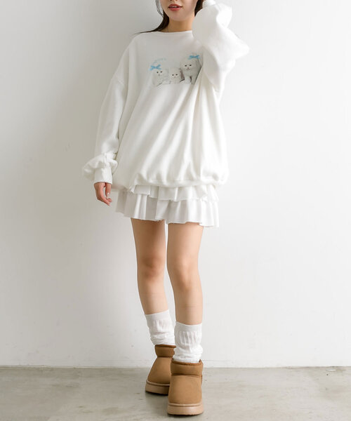 「OLIVE des OLIVE」 スウェットカットソー FREE ホワイト レディース_画像5