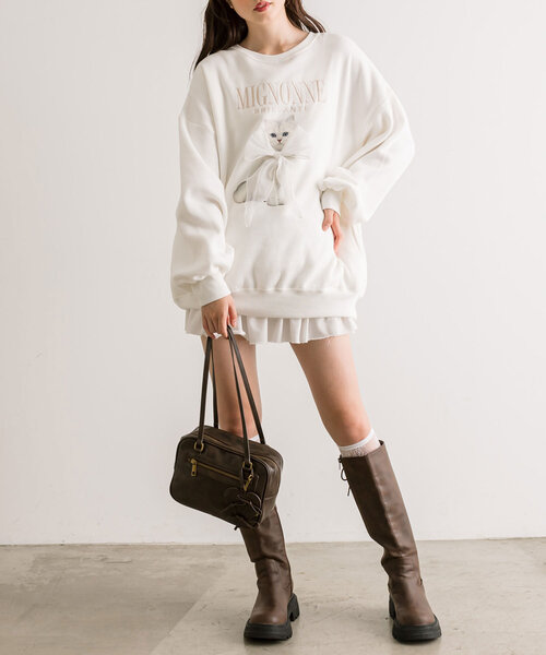 「OLIVE des OLIVE」 スウェットカットソー FREE ホワイト レディース_画像6