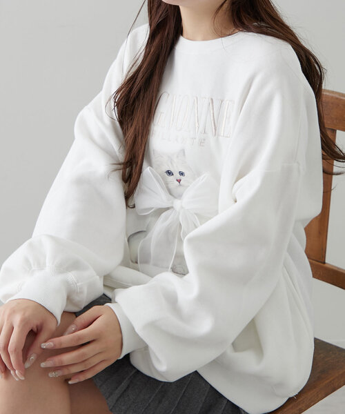 「OLIVE des OLIVE」 スウェットカットソー FREE ホワイト レディース_画像8