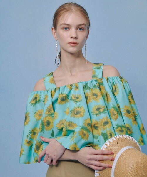 LOULOUWILLOUGHBYコスメティックプリントブラウスレディーストップス LOULOU WILLOUGHBY（ルルウィルビー） ブラウス シャツ WEB 一部店舗