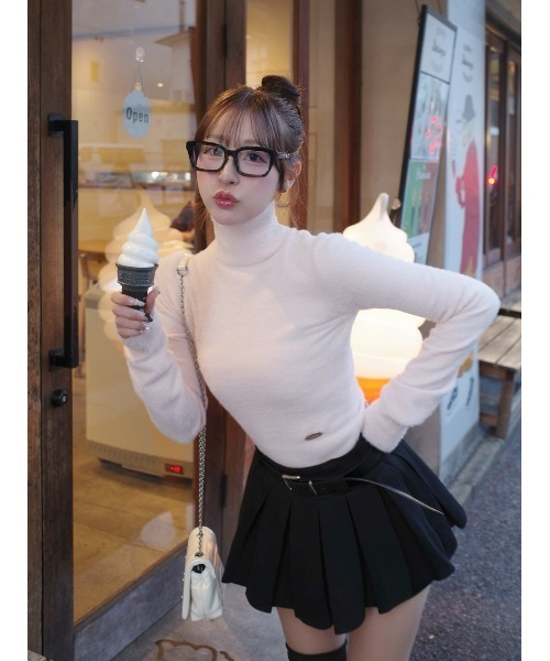 ダーリッチ　ハイネックシャギーニットトップス Darich（ダーリッチ） ニット セーター ハイネックシャギーニット