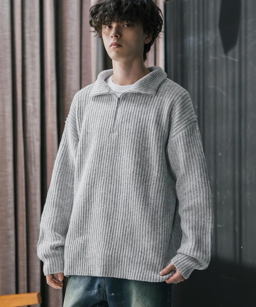 「Rocky Monroe」 長袖ニット L チャコール メンズ_画像9