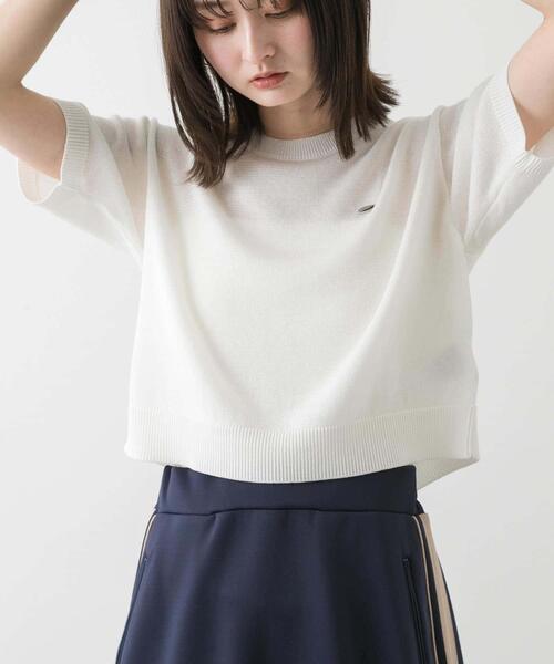「SENSE OF PLACE by URBAN RESEARCH」 半袖ニット ONE オフホワイト レディース_画像5