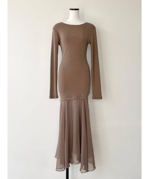 celon ワンピース sheer layered maxi dress : ZOZOTOWN Yahoo!店