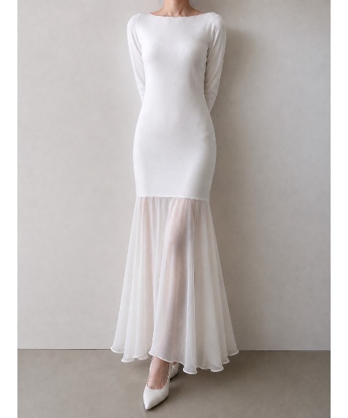 celon ワンピース sheer layered maxi dress : ZOZOTOWN Yahoo!店