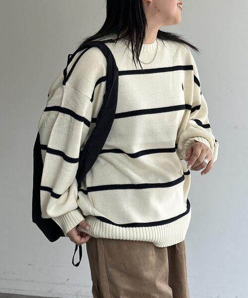 「CPCM」 「U.S.POLO ASSN.」長袖ニット MEDIUM アイボリー レディース_画像5