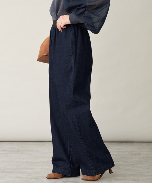 「VERMEIL par iena」 デニムパンツ 38 ネイビー レディースの画像