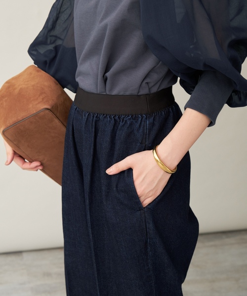 「VERMEIL par iena」 デニムパンツ 38 ネイビー レディースの画像