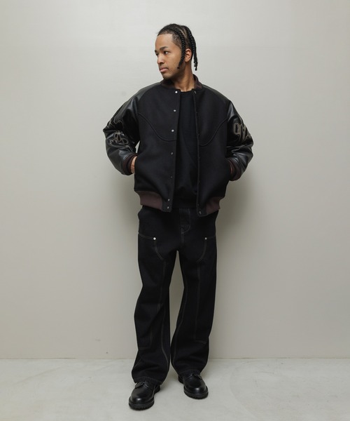 bal（バル） ワイドパンツ ジーンズ DENIM FAUX STITCH CARPENTER PANT