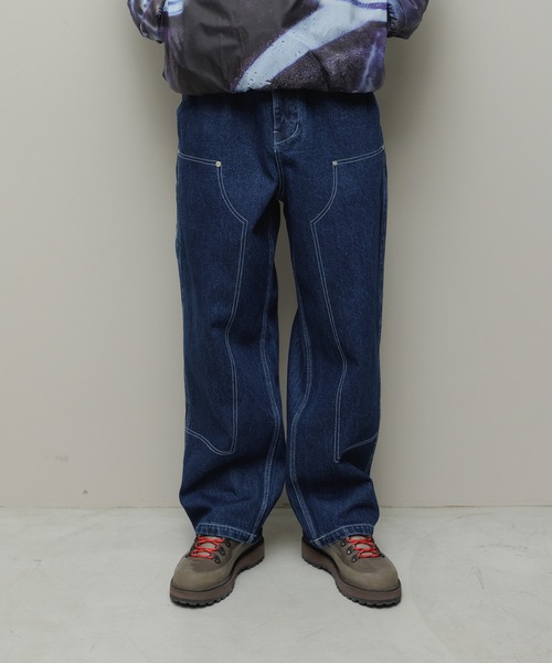 bal（バル） ワイドパンツ ジーンズ DENIM FAUX STITCH CARPENTER PANT