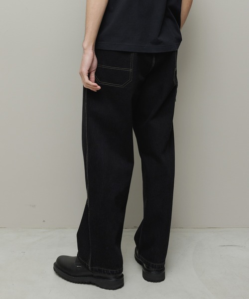 bal original デニムパンツ ブラック XL（3） bal（バル） ワイドパンツ ジーンズ DENIM FAUX STITCH CARPENTER PANT