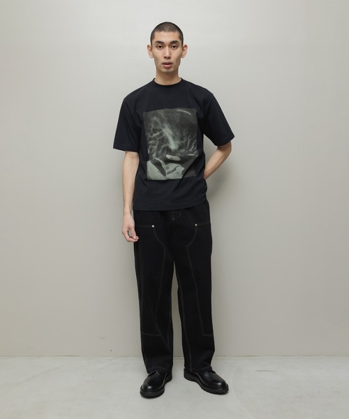 bal（バル） ワイドパンツ ジーンズ DENIM FAUX STITCH CARPENTER PANT