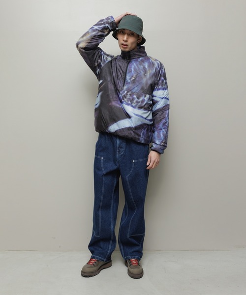 bal（バル） ワイドパンツ ジーンズ DENIM FAUX STITCH CARPENTER PANT