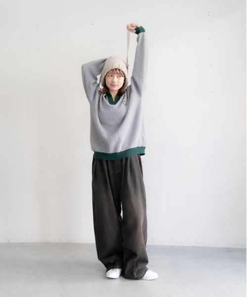 「bashful base Oriental」 デニムパンツ MEDIUM ブラック メンズ_画像2